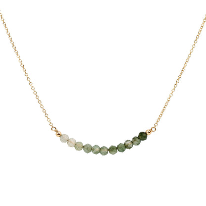 Moss Agate Bar Necklace • LINEA