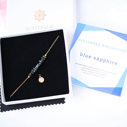 Raw Blue Sapphire Bracelet • TERRA