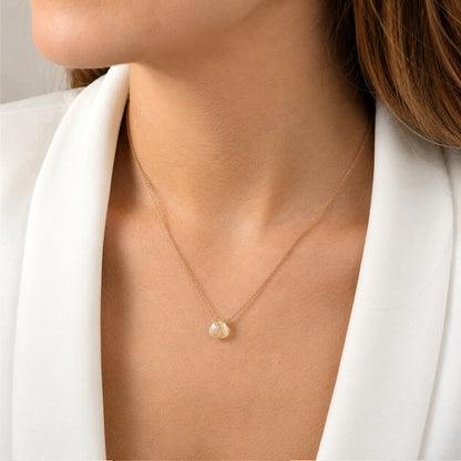 Gold Rutilated Quartz Necklace