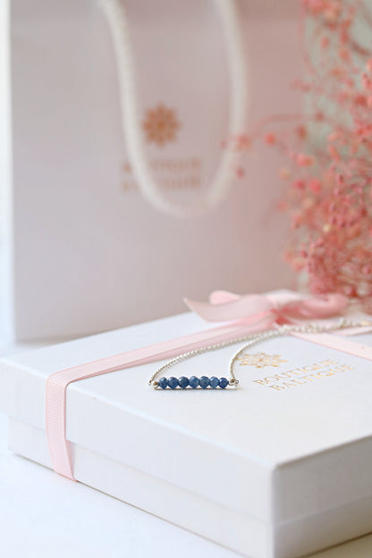 Blue Sapphire Bracelet with initials