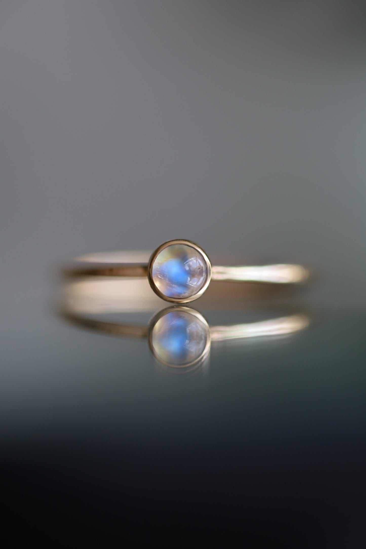 14k Gold Moonstone Ring