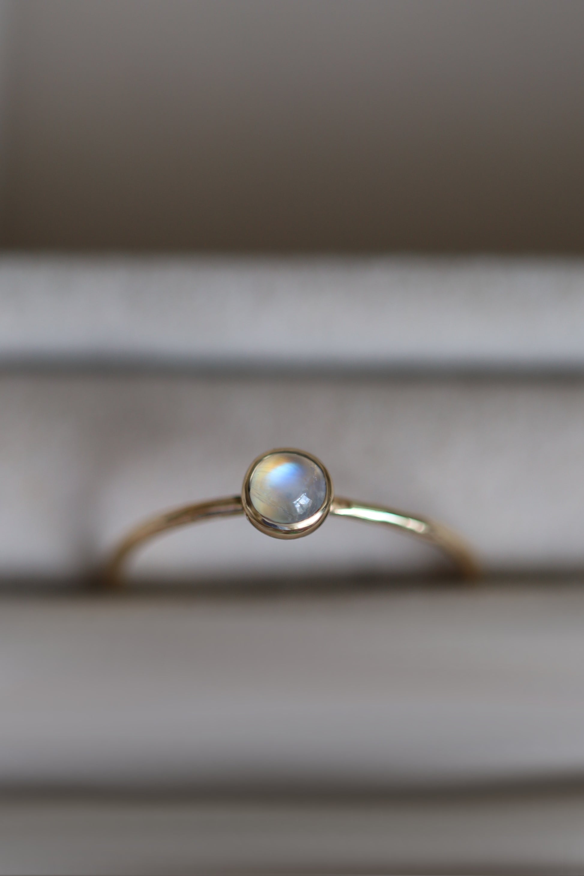 14k Gold Moonstone Ring