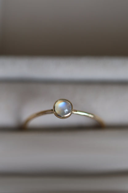 14k Gold Moonstone Ring