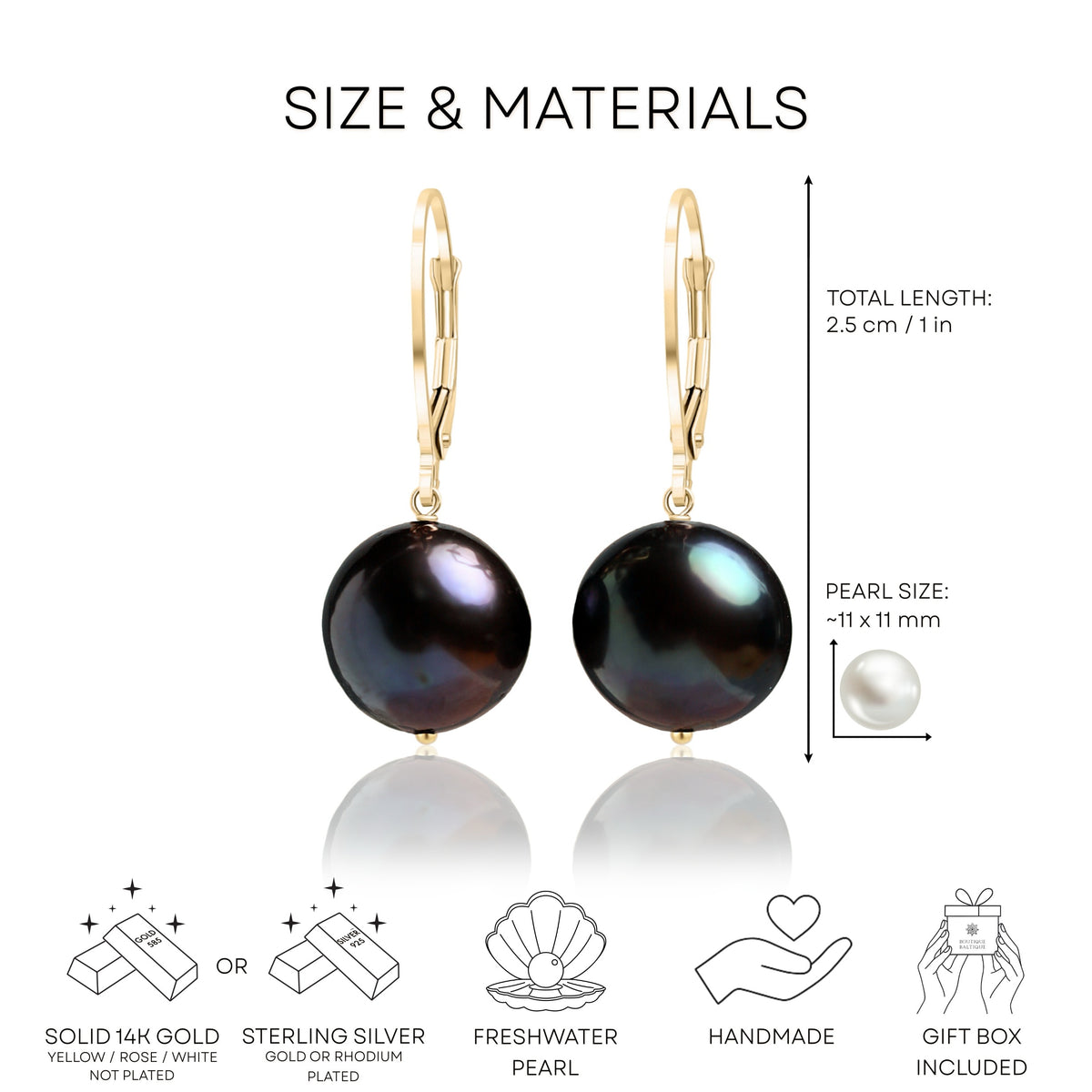 Black Pearl Earrings · JUNO