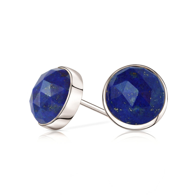 Sterling Silver Lapis Lazuli Stud Earrings