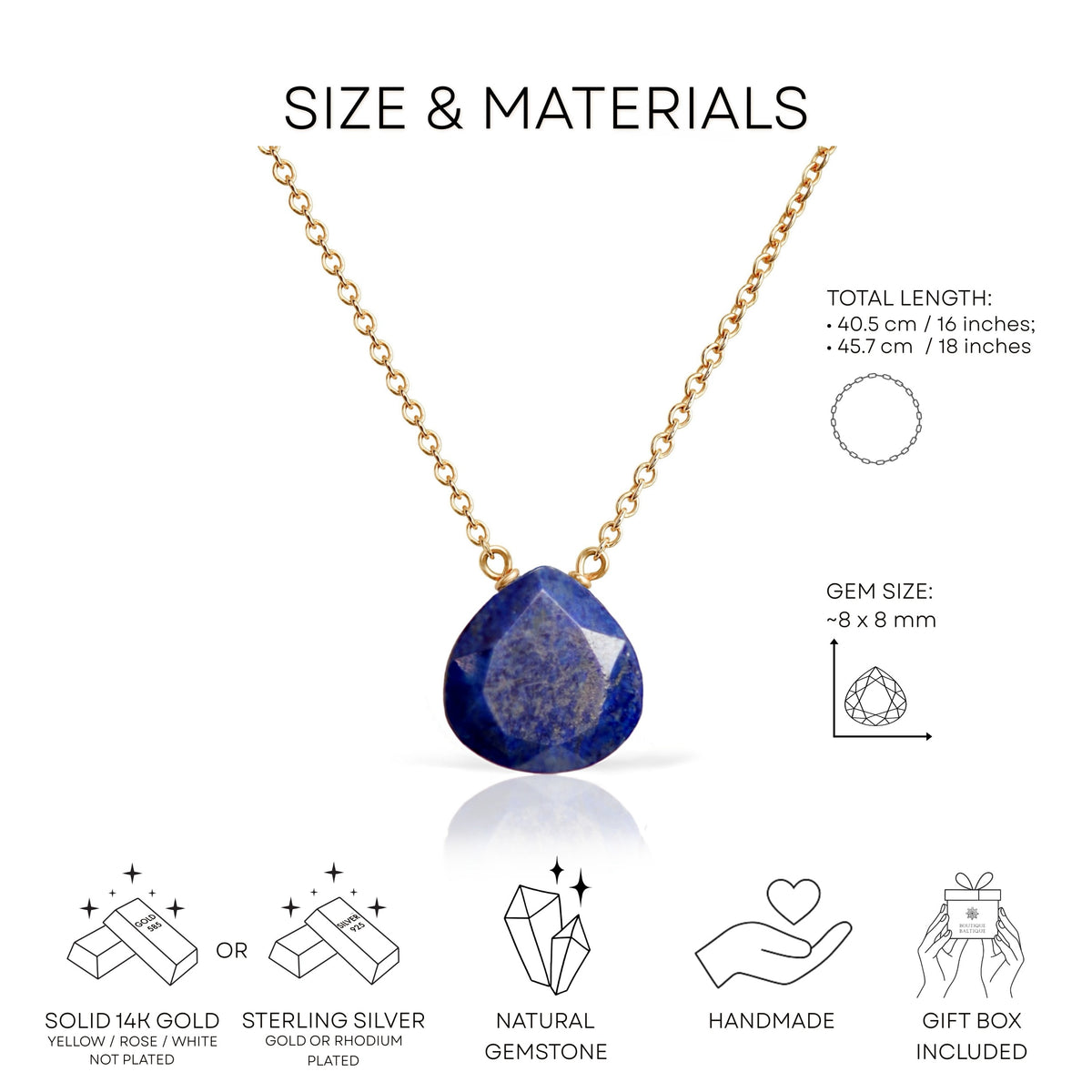 Lapis Lazuli Necklace · September Birthstone