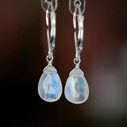 Rainbow Moonstone Earrings