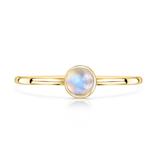14k Gold Moonstone Ring