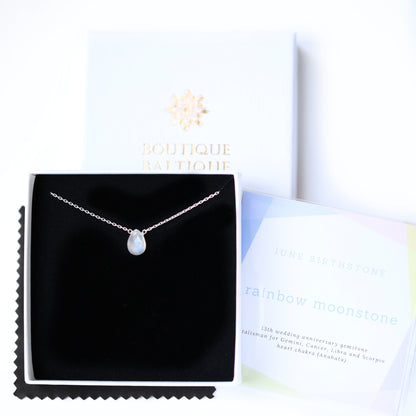 Rainbow Moonstone Necklace