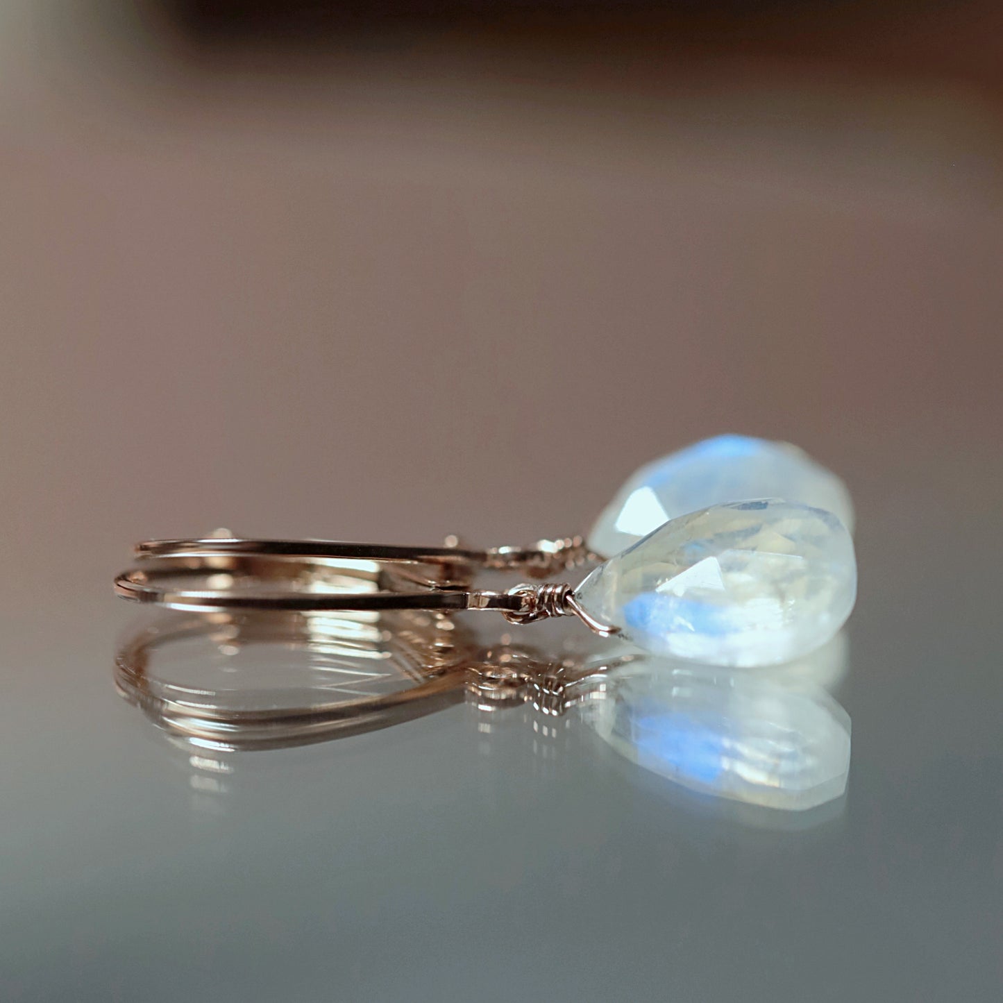 Rainbow Moonstone Earrings
