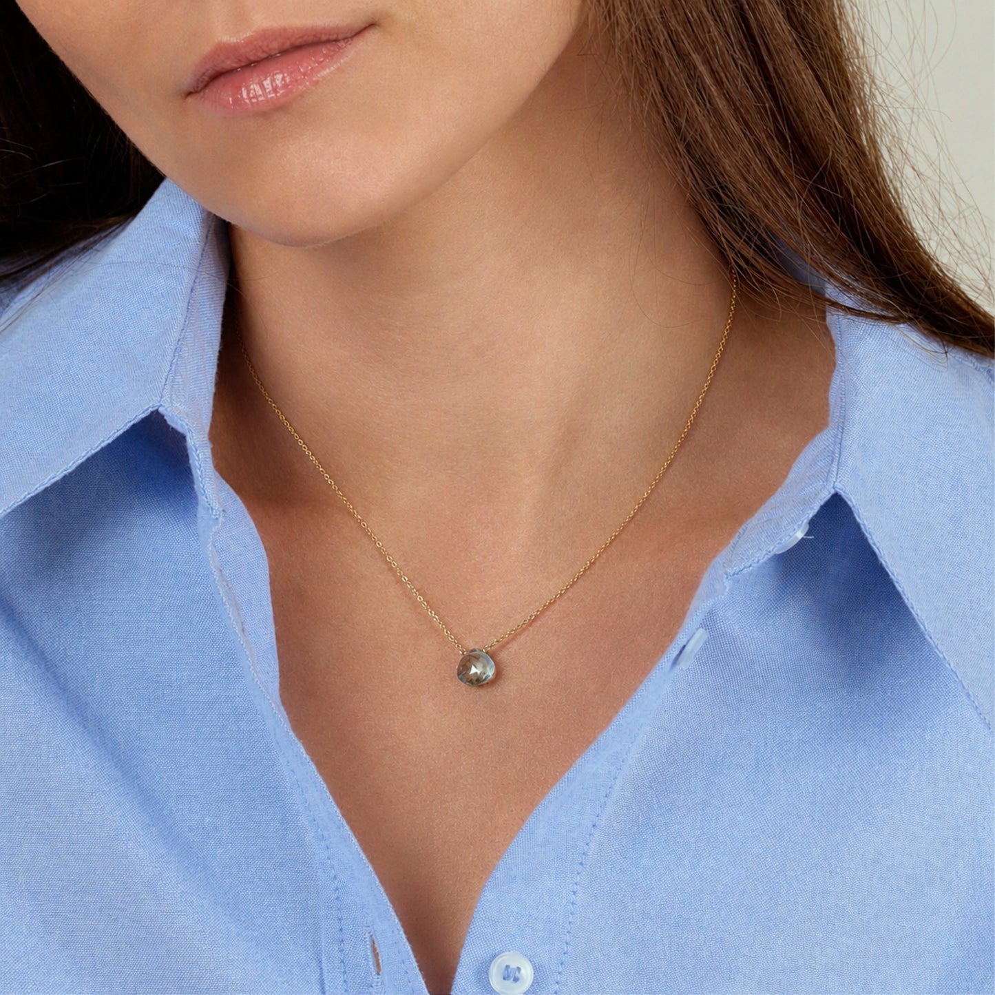 Moss Aquamarine Necklace