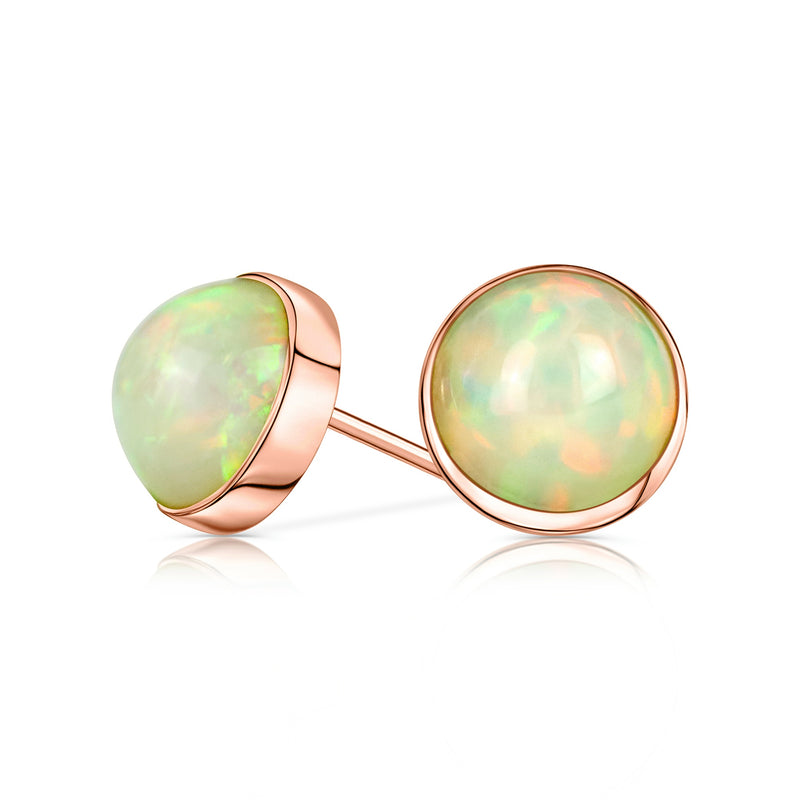 Opal Earrings 6mm Rose