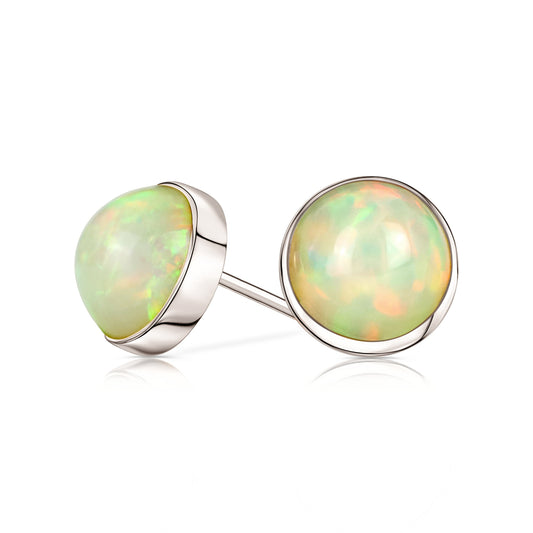 Ethiopian Opal Stud Earrings · October Birthstone