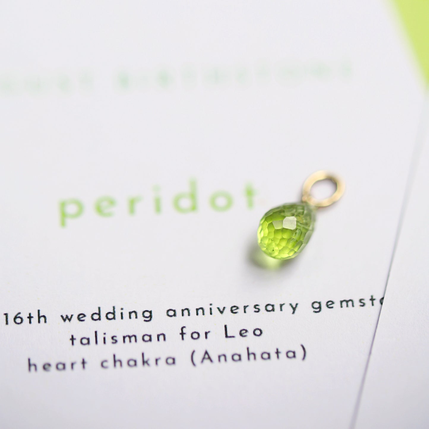Peridot Drop Necklace