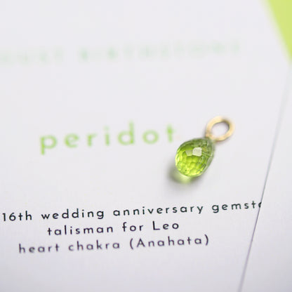 Peridot Drop Necklace
