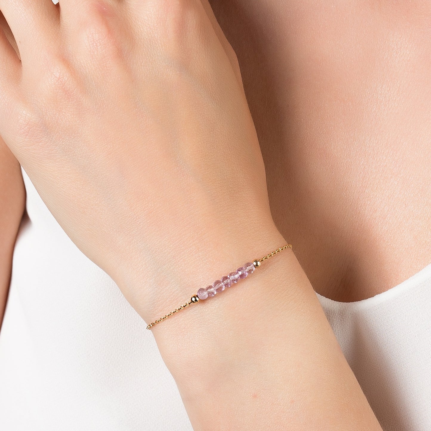 Pink Amethyst Bracelet • LINEA