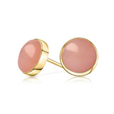 Pink Opal Stud Earrings
