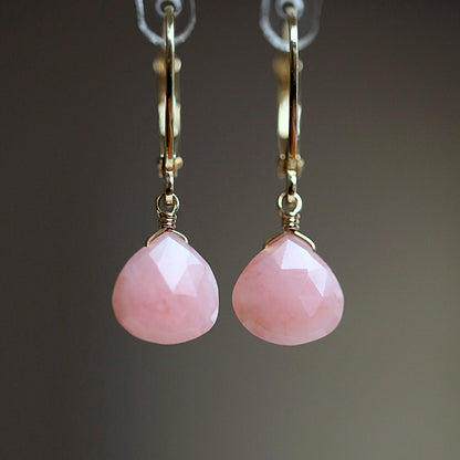 Pink Opal Earrings