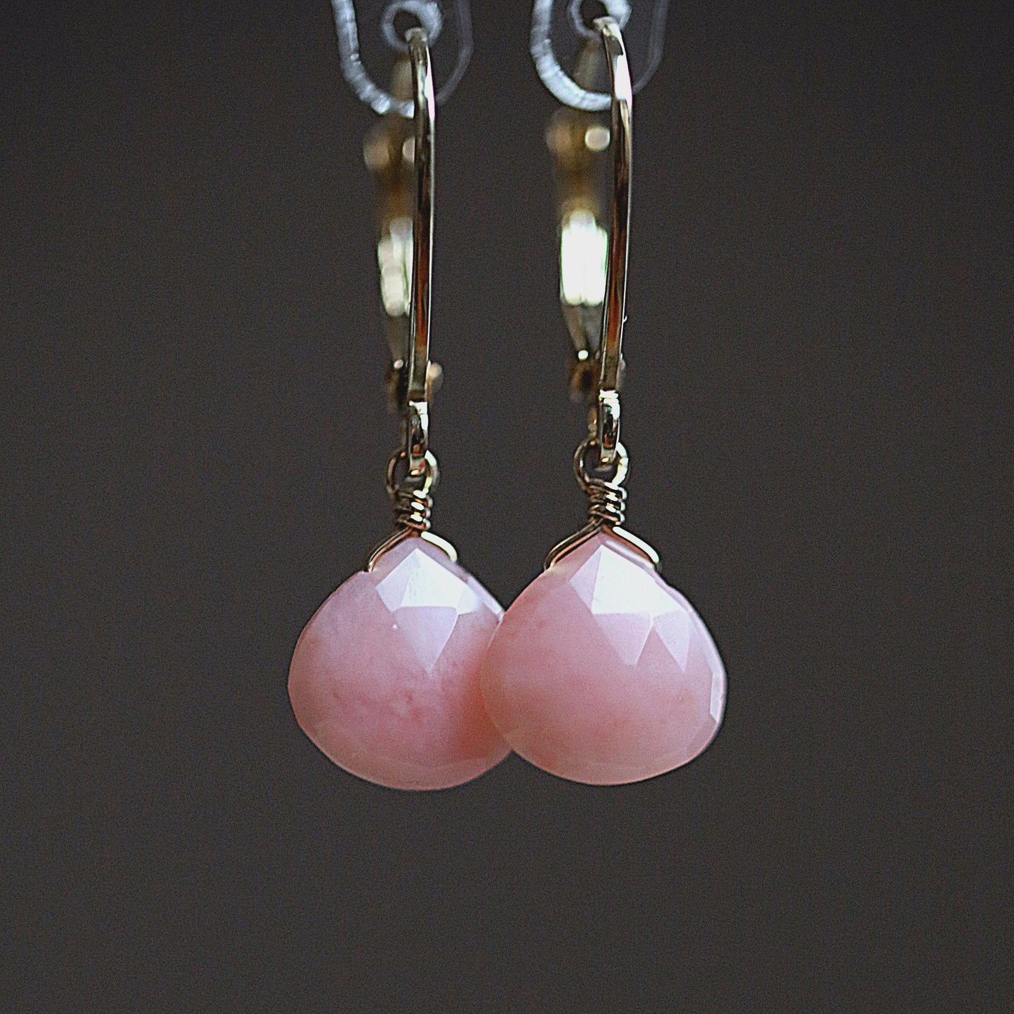 Pink Opal Earrings