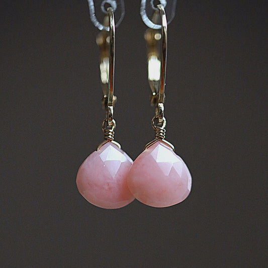 Pink Opal Earrings