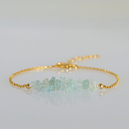 Raw Aquamarine Bracelet • TERRA
