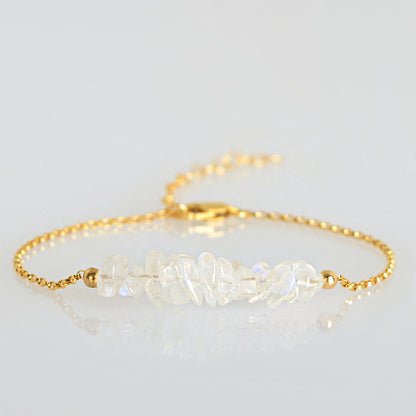 Raw Rainbow Moonstone Bracelet • TERRA