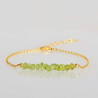 Raw Peridot Bracelet • TERRA