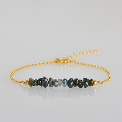 Raw Blue Sapphire Bracelet • TERRA