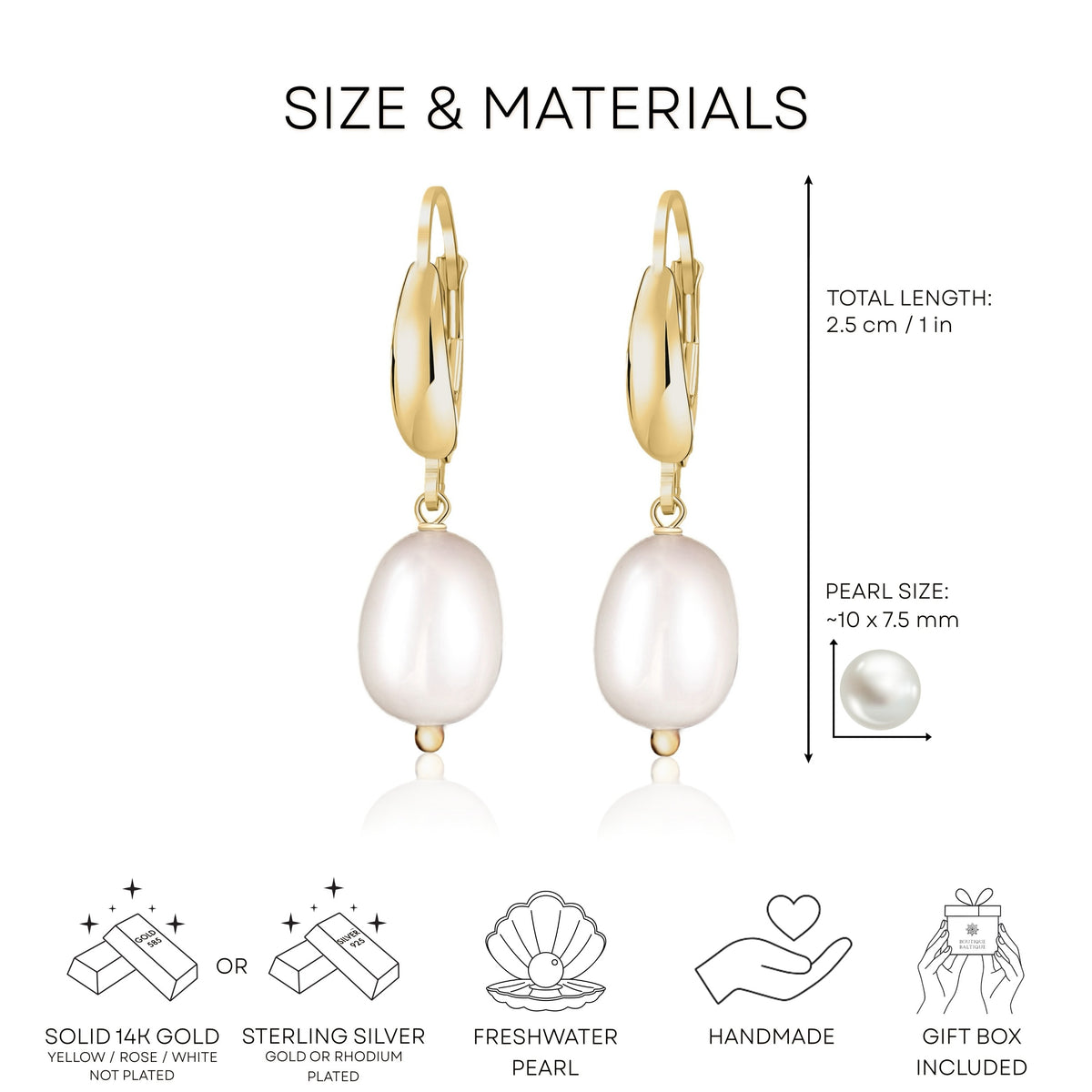 Freshwater Pearl Drop Earrings · LYRA