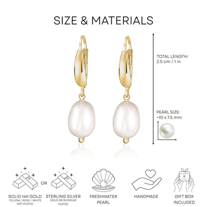 Freshwater Pearl Drop Earrings · LYRA