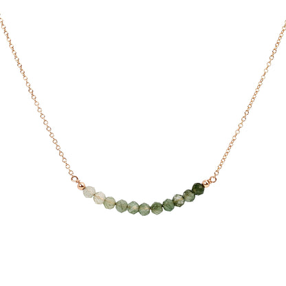 Moss Agate Bar Necklace • LINEA