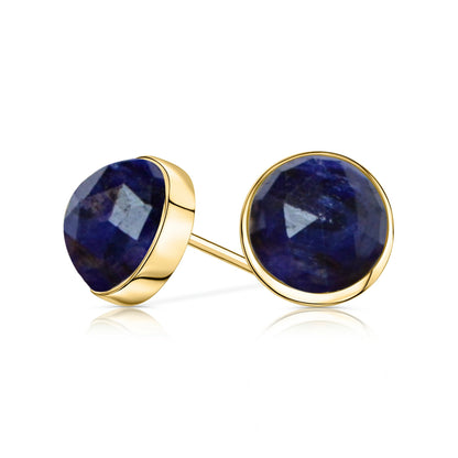 Blue Sapphire Stud Earrings