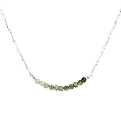 Moss Agate Bar Necklace • LINEA