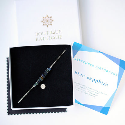 Raw Blue Sapphire Bracelet • TERRA