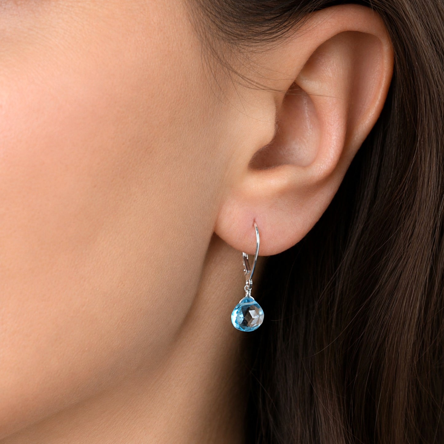 Sky Blue Topaz Earrings