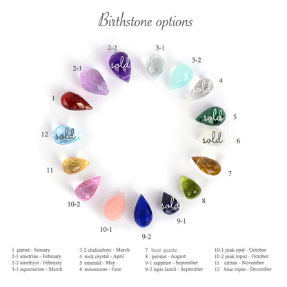 Cascade Earrings with 4 Gemstone Drops