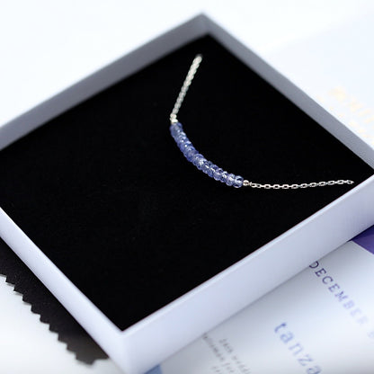 Tanzanite Bar Necklace • LINEA