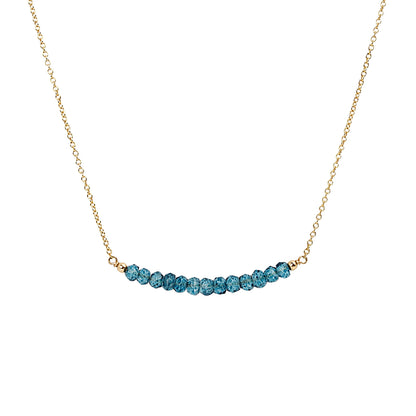 London Blue Topaz Bar Necklace • LINEA