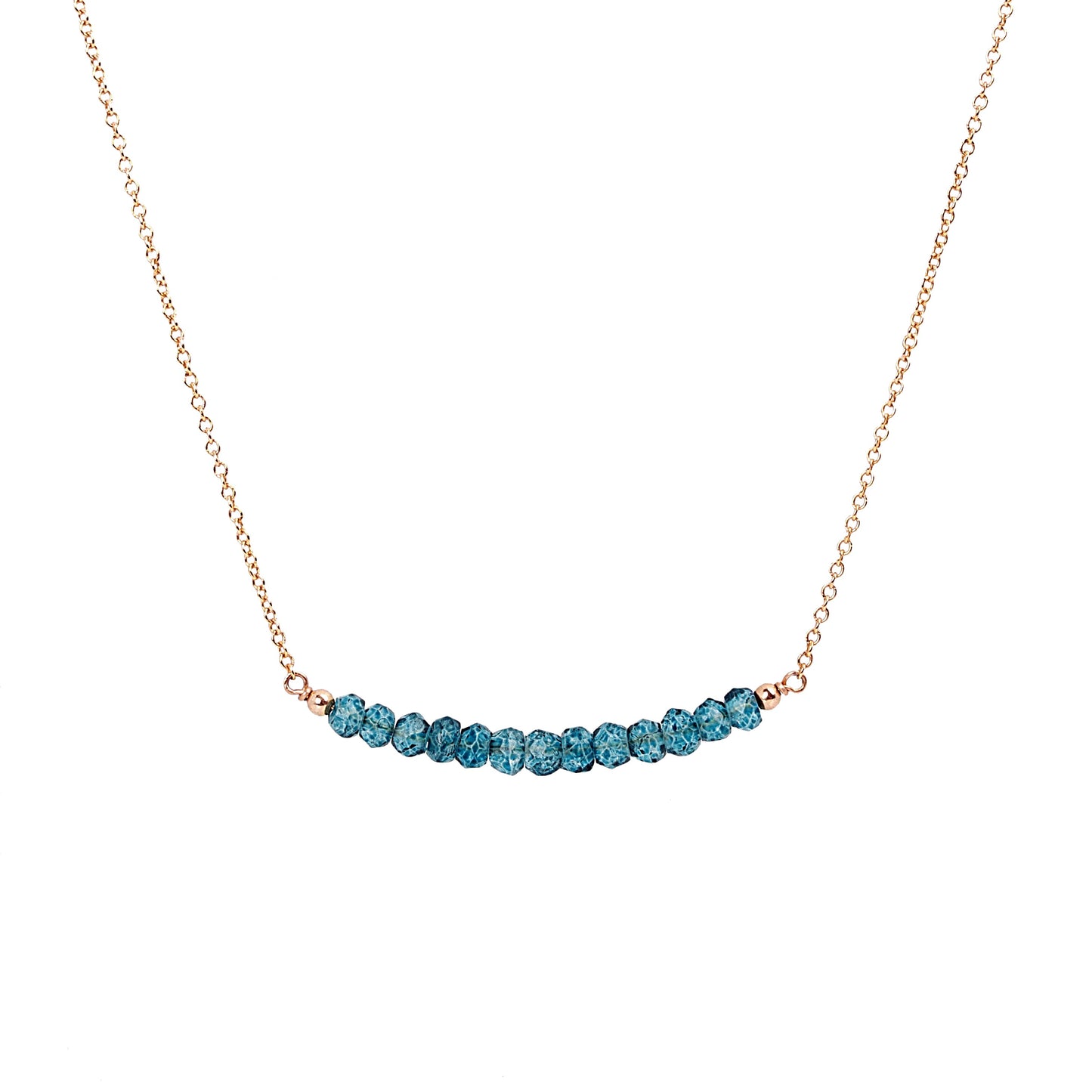 London Blue Topaz Bar Necklace • LINEA