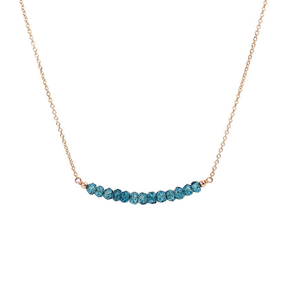 London Blue Topaz Bar Necklace • LINEA