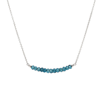 London Blue Topaz Bar Necklace • LINEA