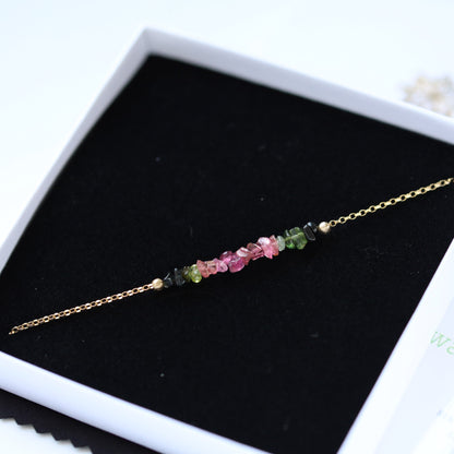 Raw Watermelon Tourmaline Bracelet • TERRA