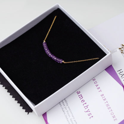 Amethyst Bar Necklace • LINEA