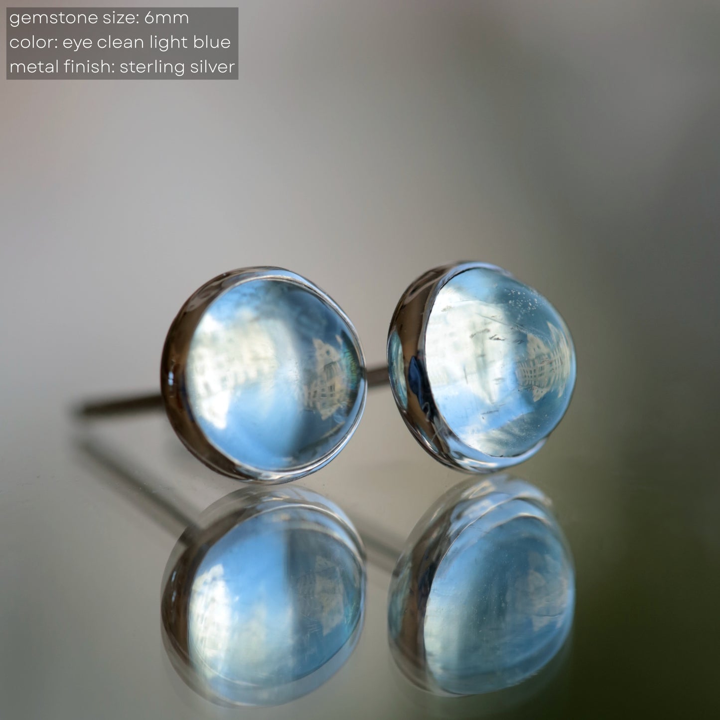 Aquamarine Stud Earrings