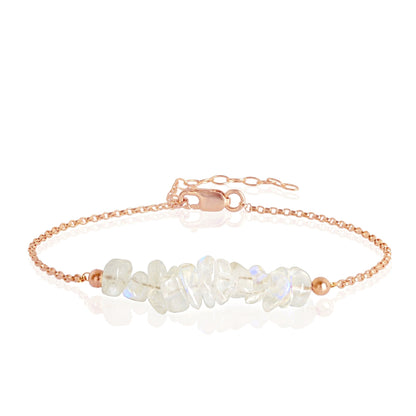 Raw Rainbow Moonstone Bracelet • TERRA
