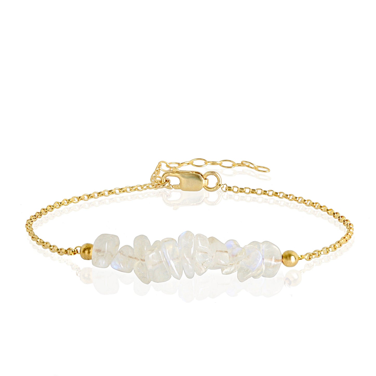 Raw Rainbow Moonstone Bracelet • TERRA