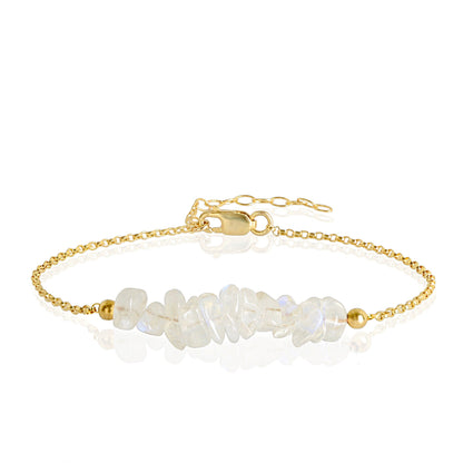 Raw Rainbow Moonstone Bracelet • TERRA