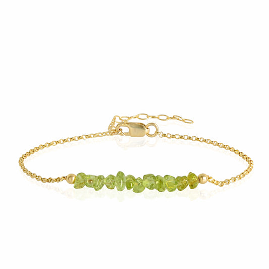 Raw Peridot Bracelet • TERRA