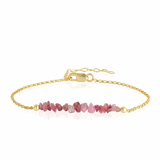 Raw Pink Tourmaline Bracelet • TERRA