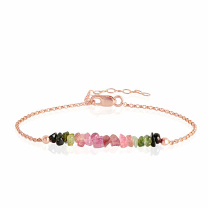 Raw Watermelon Tourmaline Bracelet • TERRA